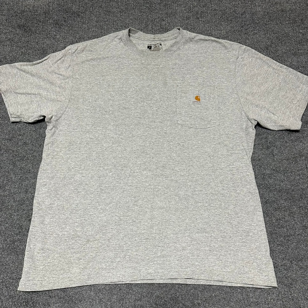 Carhartt Mens Loose Fit Short Sleeve Pocket T-Shirt Gray Large